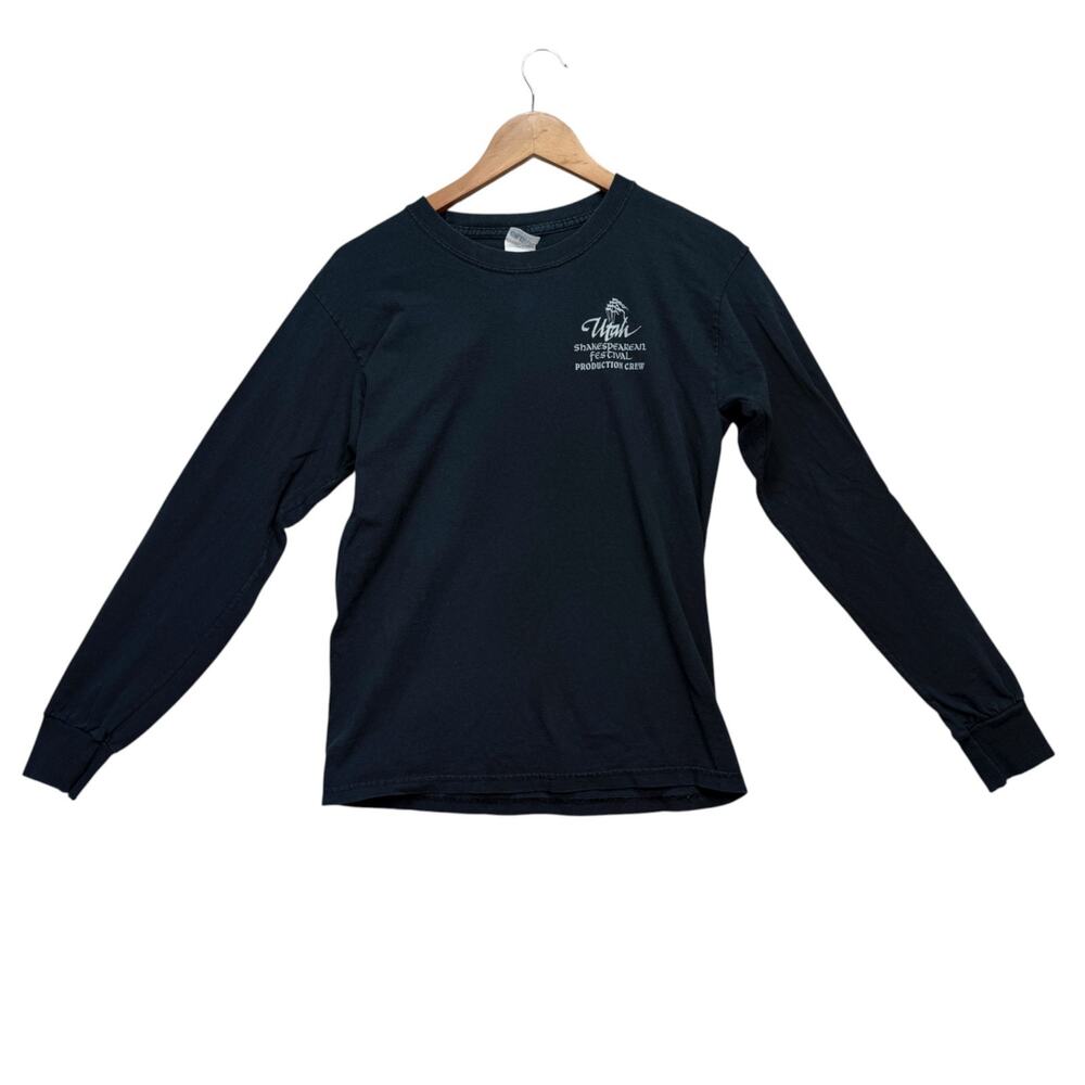 Rare Utah Shakespear Festival Production Crew Cedar City UT Black L/S T Shirt S